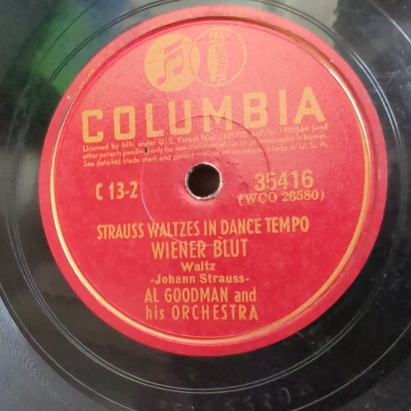 Al Goodman & Orch: Strass Waltzes/Blue Danube Waltz Columbia 1945 #35416 (Jazz. - Picture 4 of 4